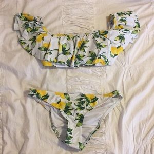 Lemon Patterned Bikini